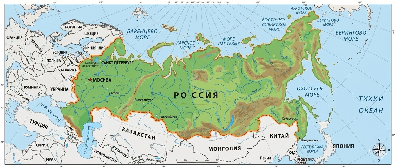 Карта России — работаем по всей стране